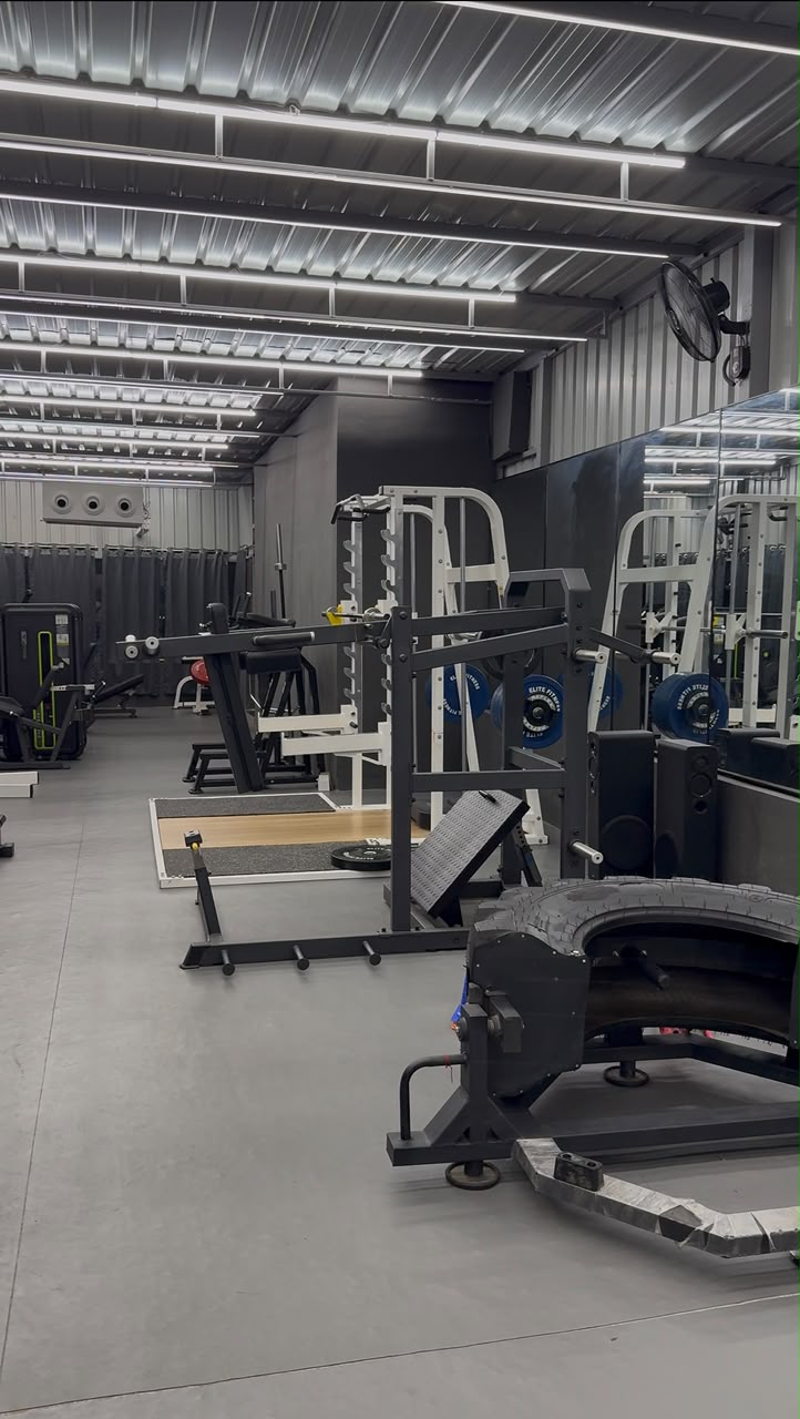 Strength racks and training equipment at Revive Fitnes