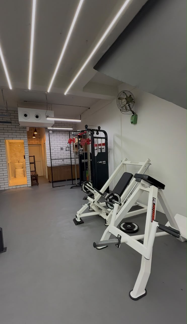 Clean plate-loaded machines at Revive Fitnes